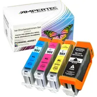 Ampertec 4 Kompatible Tinten ersetzt Canon PGI-550XL+CLI-551XL Multipack KCMY
