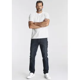 Arizona Stretch-Jeans "Willis", Herren, Gr. 48, N-Gr, blau (blau, blau, bl), Obermaterial: 98% Baumwolle, 2% Elasthan, Basic, normal lang, Jeans, straight-fit, lange Beine, mit Nieten, niedrige Leibhöhe