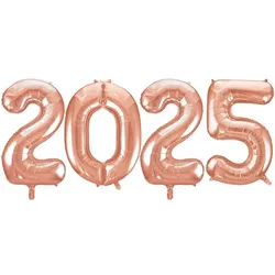 Folienballon 2025 roségold Silvester XL
