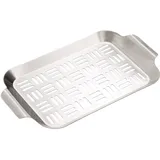 Dehner Grill-Gemüsepfanne 28 x 19 x 1,5 cm Edelstahl silber