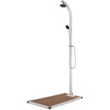 vidaXL Gartendusche mit Brauner Bodenplatte 220 cm 3070791