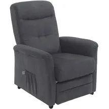 sit&more TV-Sessel Charlie Altara Nubuck 76 x 103 x 91 cm Grau mit Motor und Aufstehhilfe