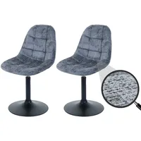 MCW 2er-Set Esszimmerstuhl MCW-A60, Küchenstuhl Stuhl Drehstuhl, Stahl MVG