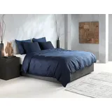 Zo Home Satinado Unifarben Blau 135 x 200 cm + 80 x 80 cm