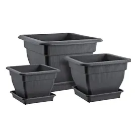 Buri XXL Blumentopf 60 x 60 cm grau