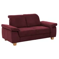 2-Sitzer HOME AFFAIRE "Dalia", rot (bordeaux), B:173cm H:83cm T:96cm, Luxus-Microfaser Florence (100% Polyester), Luxus-Microfaser weich (90% Polyester, 10% Polyamid), Webstoff (100% Polyester), Sofas, mit Federkernpolsterung, wahlweise auch mit Kopftteilverstellung