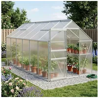 Estexo Tomatenhaus Aluminium Weiß 370x190x195 cm