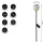 Dehner Solarleuchte Kunststoff/Metall Ø11/H130 cm 1er Set gold/transparent