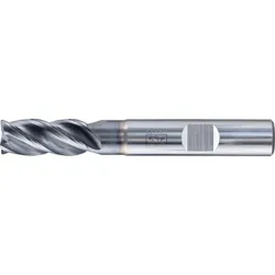 PFERD VHM Eckfräser lang 4 Schneiden Radius TiAlN Schaft HB Universal Line - 23000161