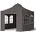 TOOLPORT Faltpavillon 3 x 3 m inkl. Seitenteile dunkelgrau 582563