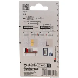 Fischer Deutschland Vertriebs GmbH fischer Turbo Porenbetonanker FTP K 4; 4 Stück