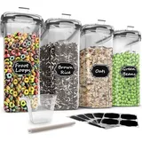luxuskollektion Müsli-Behälter Set 6-teilig 4L Transparent