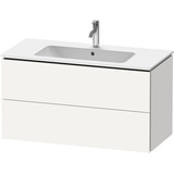 Duravit L-Cube Waschtischunterbau wandhängend Breite Tiefe 481, 2 Schubkästen, passend für "P3 Comfort" Artikel Becken links, Farbe: Hochglanz Lack