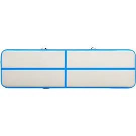 vidaXL Aufblasbare Gymnastikmatte mit Pumpe 800x100x15 cm PVC Blau
