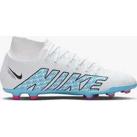 Nike Mercurial Superfly 9 Club FG/MG Herren Weiß/baltischblau-rosa Explosion 44,5