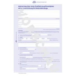 AVERY ZWECKFORM Mietvertrag f. Garagen E-Autos A4 SD bl 2253