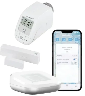 Homematic IP Starter Set Smarte Heizung • 1x Thermostat Basic • Fensterkontakt • Access Point 2