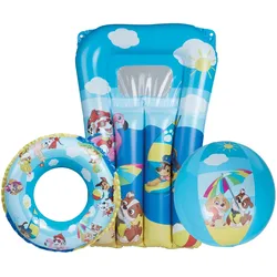 Happy People - Paw Patrol 3er Strandset - Wasserball, Schwimmring & Luftmatratze