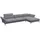 flexlux Ecksofa Salino, Funktionssofa mit Recamiere, Relaxsofa, Ecksofa, Sofa mit Arm- und Kopfteil-Verstellungen, Kaltschaum & Stahl-Wellen grau