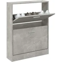VidaXL Schuhschrank Betongrau 59x17x81 cm Holzwerkstoff