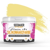 SEEBAUER diy® Silikonharzfarbe Gelb Fassadenfarbe (No. 453 Sun Flower 300 ml) Selbstreinigend mit Lotuseffekt