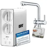 neueswasser group AORA GT600 Direct Flow Osmoseanlage, inkl. 3-Wege-Edelstahl-Armatur – Chrom