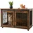 Relaxdays Hundekäfig Möbel 2 Türen braun/schwarz 64x100x59 cm