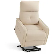 MCombo Fernsehsessel 7027 Stoff 67,5 x 105 x 86,5 cm Beige elektrisch mit Aufstehhilfe