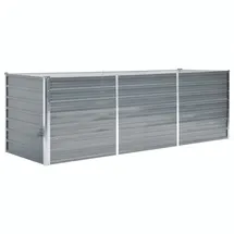 vidaXL Garten-Hochbeet verzinkter Stahl 240 x 80 x 77 cm grau