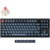 Keychron V3 Max, Gaming-Tastatur - schwarz/blaugrau, DE-Layout, Gateron Jupiter Red, Hot-Swap, RGB
