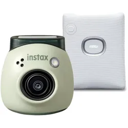 Fujifilm INSTAX PAL digital camera, Pistachio Green + printer SQUARE Link, White