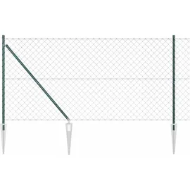 vidaXL Zaunpfosten 10 x 1,4 m Grün/Stahl