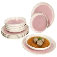 Mambocat Reactive Glaze Paris Tafelservice 12-tlg. pink
