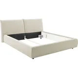 Places of Style »Priora in 4 Breiten bis 200cm«, auch in NaturLEDER, Cord, belastbar bis 280kg, Überlänge 220 cm beige