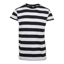 URBAN CLASSICS Block Stripe Tee in Schwarz, Größe S