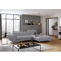 W.Schillig Eckcouch Polyester 3-Sitzer Grau