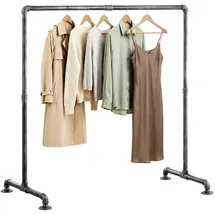 CLP Jersey Kleiderständer 150 x 150 x 55 cm Silber