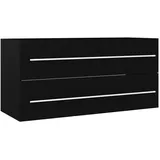 vidaXL Waschbeckenunterschrank Schwarz 100x38,5x48 cm Holzwerkstoff