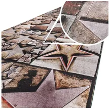ANRO Küchenteppich Küchenläufer Teppich Läufer Küche abwischbar rutschfest Design Star 120 x 52cm