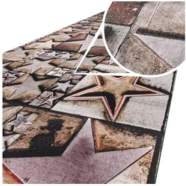 ANRO Küchenteppich Küchenläufer Teppich Läufer Küche abwischbar rutschfest Design Star 120 x 52cm