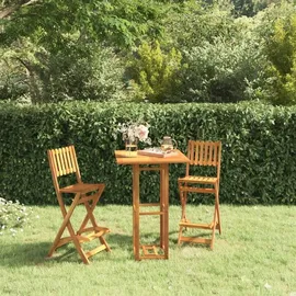 vidaXL Garten-Barhocker 2 Stk. klappbar Massivholz Akazie Braun