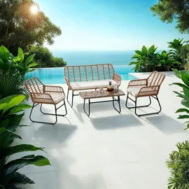 Tectake Molfetta XL Set 4-tlg. Beige