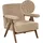 Beliani Sessel EVJE Bouclé 70 x 81 x 72 cm Sandbeige mit Kissen