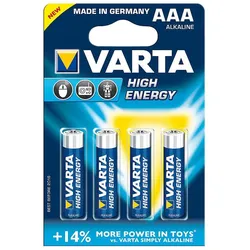 VARTA High Energy Batterien Alkaline Micro AAA