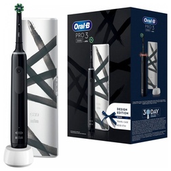 Oral-B Elektrische Zahnbürste Pro 3 3500 Design Edition Streifen – Elektrische Zahnbürste – schwarz schwarz