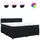 vidaXL Boxspringbett mit Matratze Schwarz 180x200 cm Samt