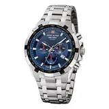 Swiss Alpine Military by Grovana Herrenuhr mit Edelstahlband Chronograph 10 ATM