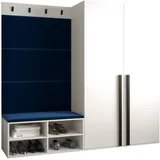 ABIKS MÖBEL Garderoben-Set MIRO Set 5, Garderobe mit gepolsterten Paneelen, Modern Design blau