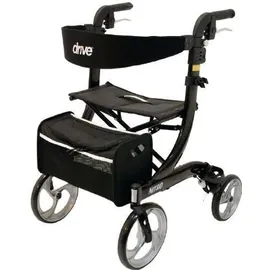 Drive Medical Rollator Nitro Größe L Champagner mit Gepäcknetz und gepolsterter Rückenlehne