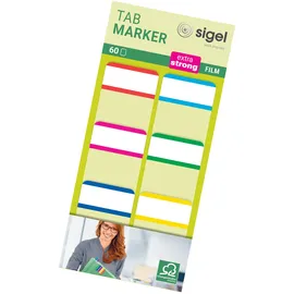 Sigel HN201, 25x38mm, 6-farbig sortiert, ohne, rechteckig 4004360863967 Sigel 60 Stück